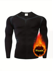 Men's Compression Long Sleeve Athletic Baselayer Undershirt for Cold Weather