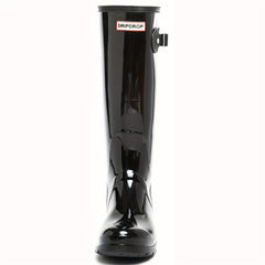 Reflective Waterproof PVC Round Toe Flat Rain Boots Lightweight Comfortable