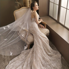 Vintage Floral Bridal Wedding Hair Veil with Comb