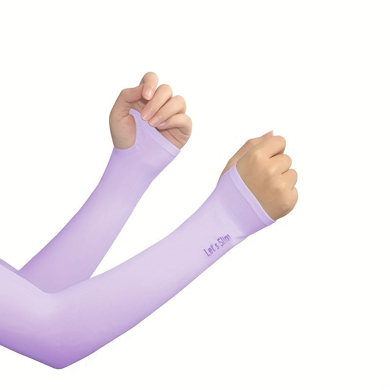 Unisex Sun Protection Ice Silk Arm Cover for Outdoor Sports - 12.99inch