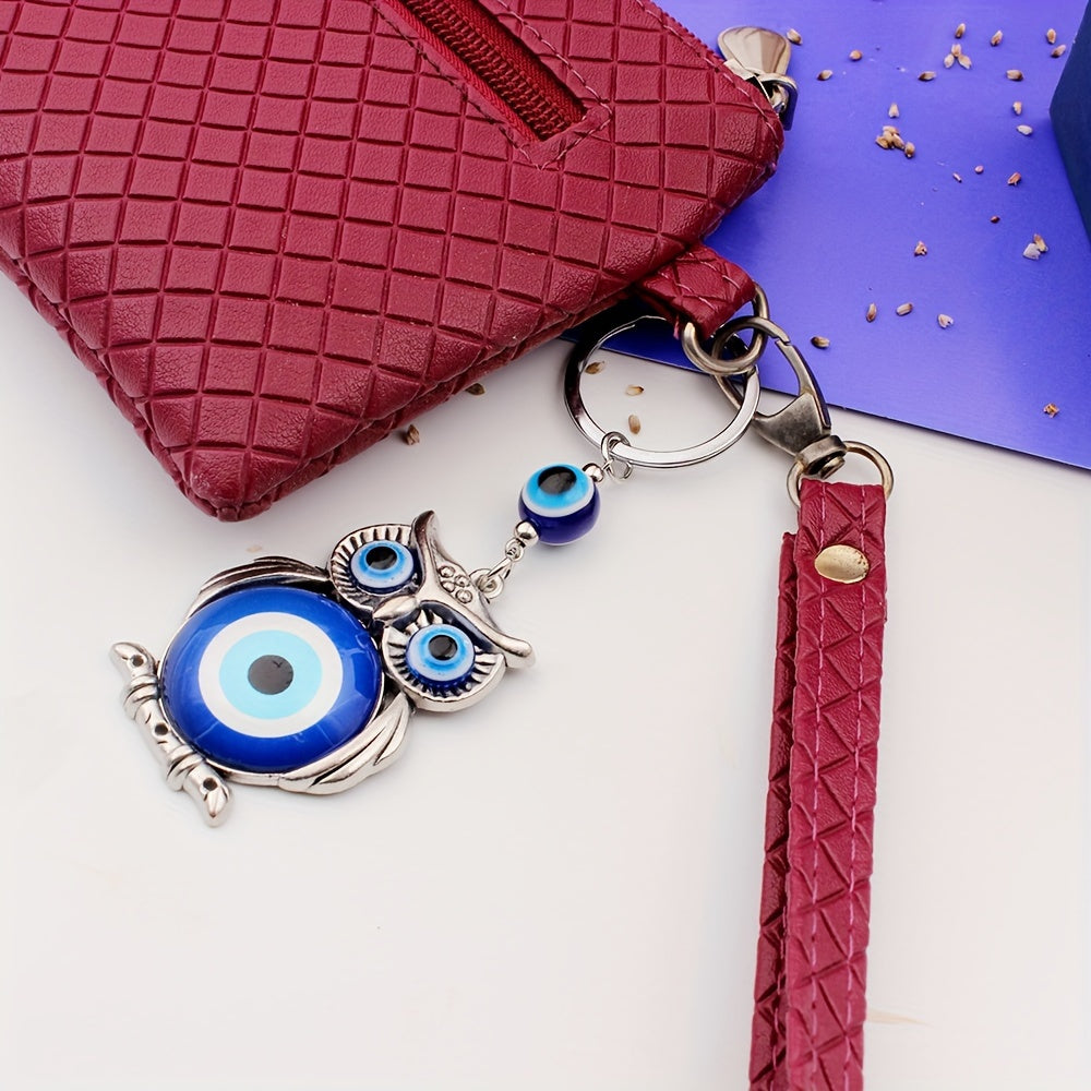 Vintage Owl Evil Eye Keychain Bag Pendant Car Key Chain