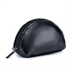 Small Leather Coin Purse Zipper Storage Bag