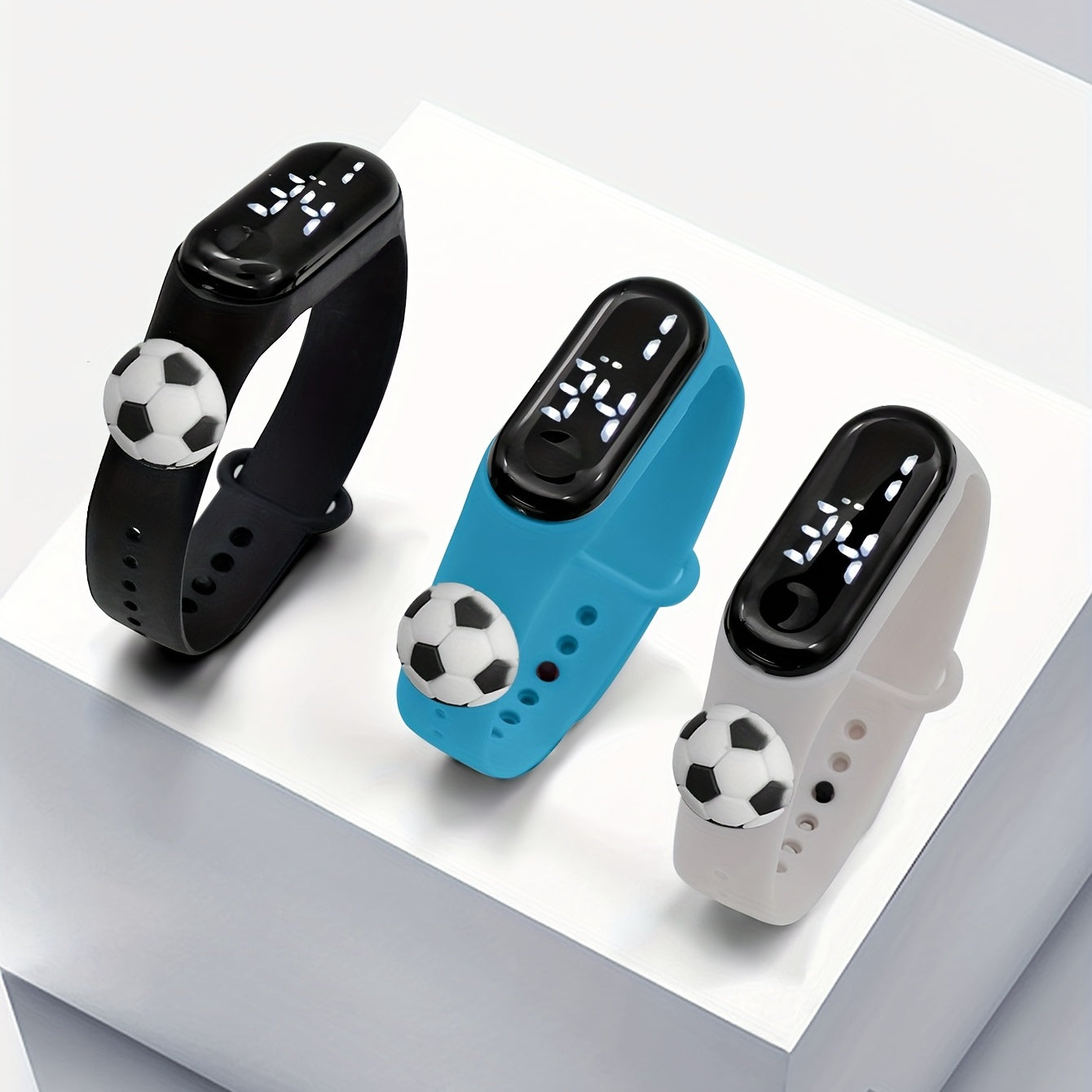 Boys LED Touchable Cartoon Football Sports Watch