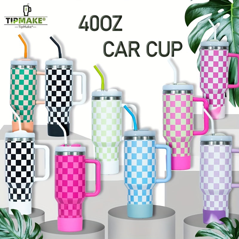 40 oz Second Generation Nine Checkerboard Series Stainless Steel Water Bottle