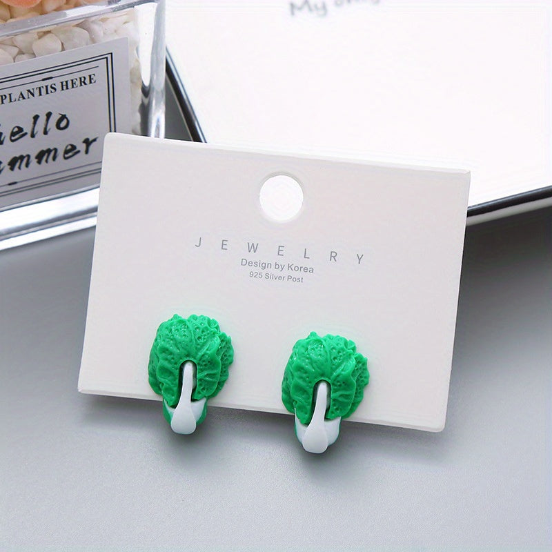 Cartoon Vegetables and Flower Ear Clips for Girls