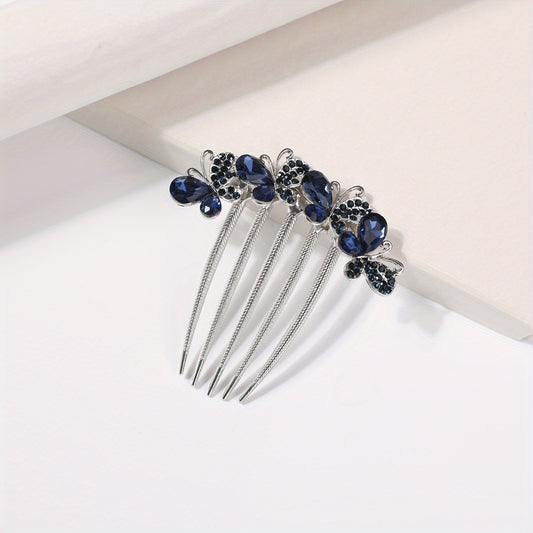 Rhinestone Butterfly Hair Comb Hair Pin Hair Decoration For Women Girls