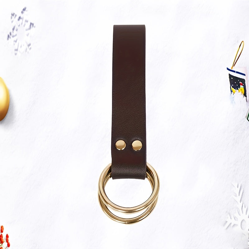 Heavy-Duty Brown Leather Tool Belt with Tool Holder