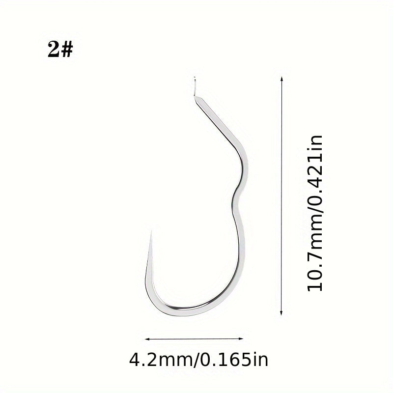 12pc Carbon Steel Fishing Hook Sharp Barbed Flip Fishhook For Carp Fishing