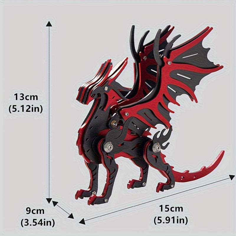 Dragon Model Kit Metal Puzzle Mechanical Dragon Assembly Toy DIY Craft Hobby Kit