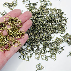 3pcs Bronze Key Charms 13mm Pendant Dollhouse DIY Crafts 1:6 Scale Accessories