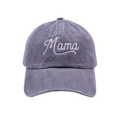Mama Embroidery Baseball Cap Distressed Sports Hat For Women