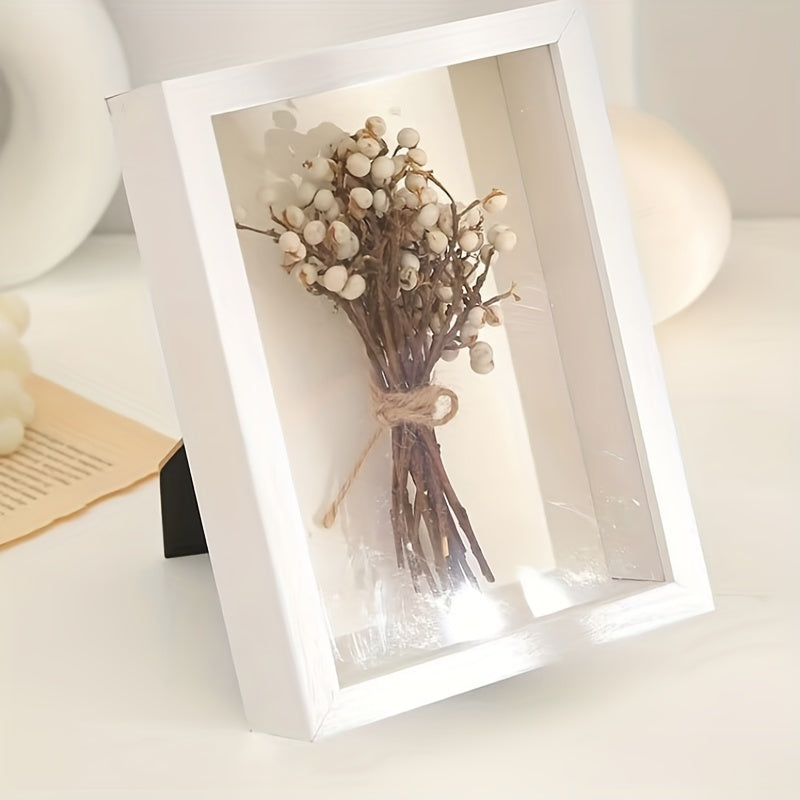 Handcrafted Wooden Photo Frame for Dried Flower Art