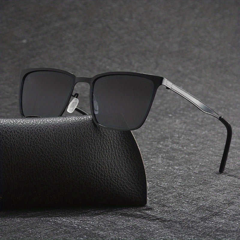 Men's Classic Polarized Sunglasses UV400 Full Frame Metal Sunglasses