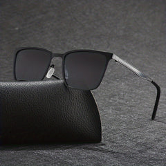 Men's Classic Polarized Sunglasses UV400 Full Frame Metal Sunglasses