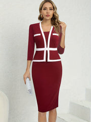 Bodycon Dress 3/4 Sleeve Pencil Dress Women's Clothing