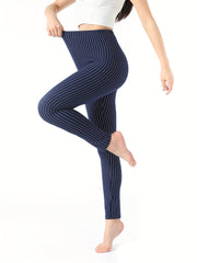 Stripped Yoga Pants Stretchy Fitness Leggings Women's Activewear
