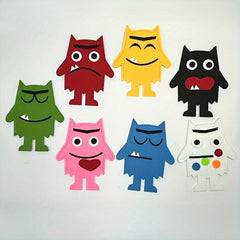 Emotional Monster Felt Puppet English Textbook Picture Book Story Props