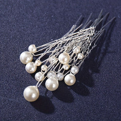 18pcs Faux Pearl U Shaped Hair Clip