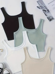 Crop Tank Top High Stretch Yoga Gym Tank Top
