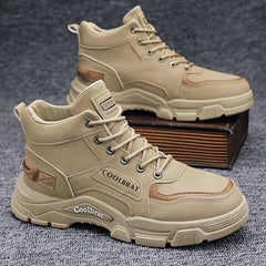 Men's Lace-up Service Combat Boots Casual Walking Shoes