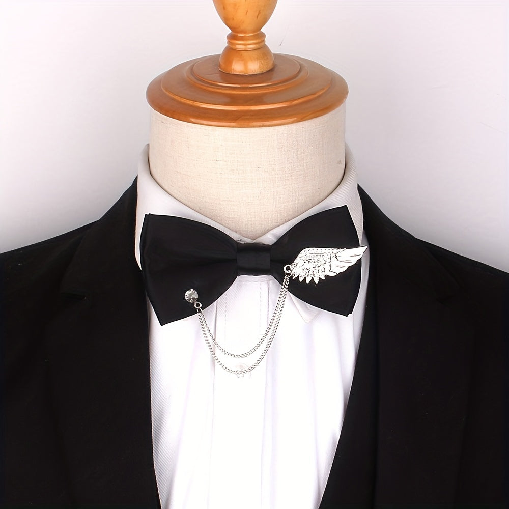 Metal Chain Double Layer Bow Tie Men's Party Dress Bow