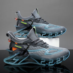 Men's Breathable Blade Shoes Running Athletic Sneakers Grey