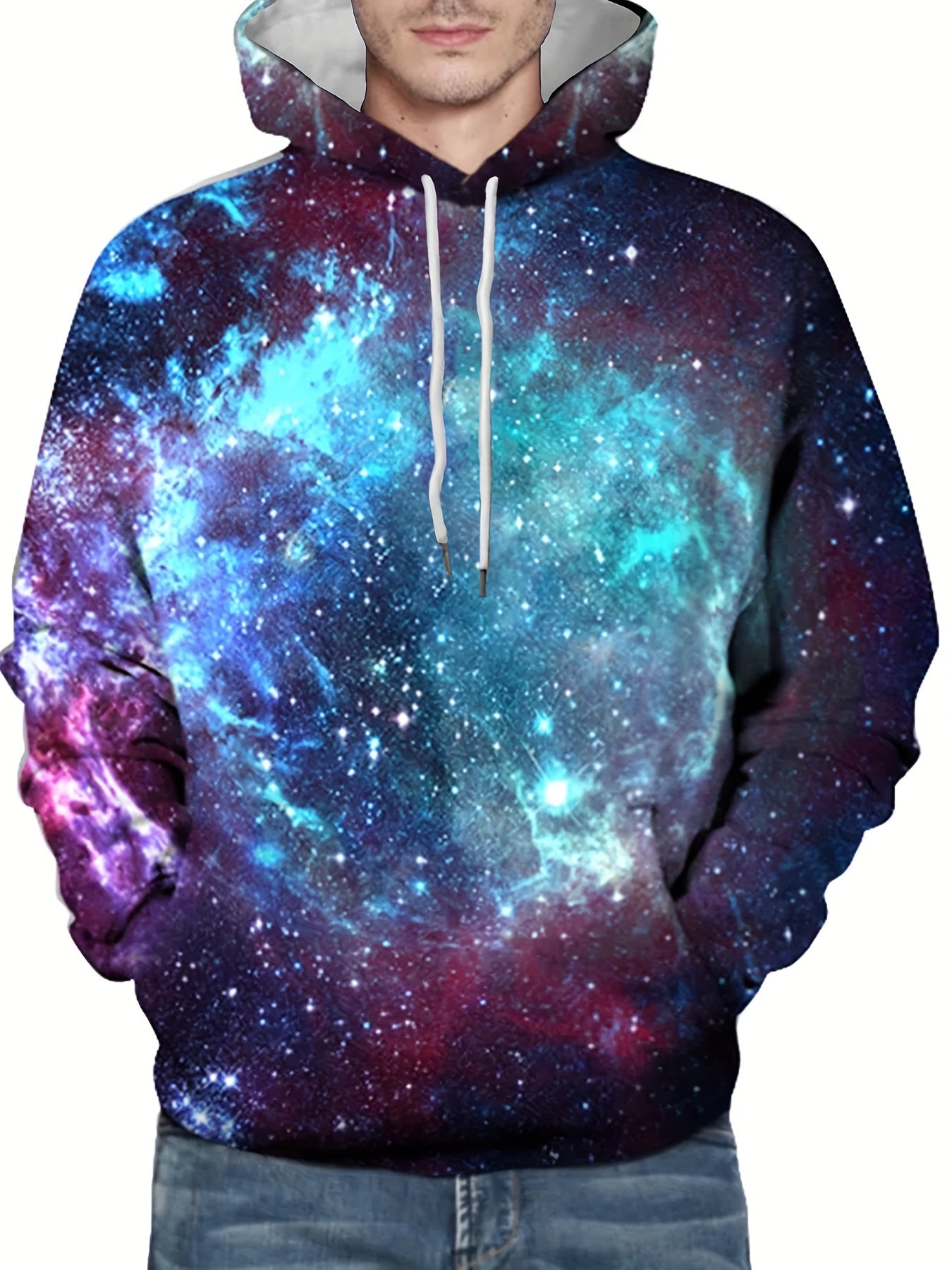 Universe Planet 3D Print Hoodie Men Autumn Winter