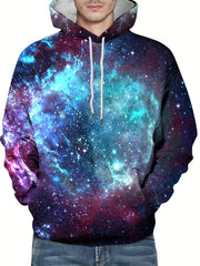 Universe Planet 3D Print Hoodie Men Autumn Winter