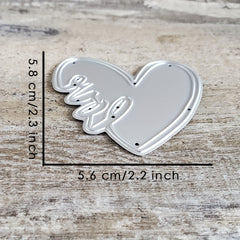 Metal Stencil Heart Love Word Die Cuts DIY Scrapbooking