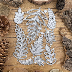 Green Leaves Branch Metal Cutting Dies DIY Scrapbooking Cards