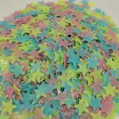 80pcs Easter Glow In The Dark 3D Stars Wall Stickers
