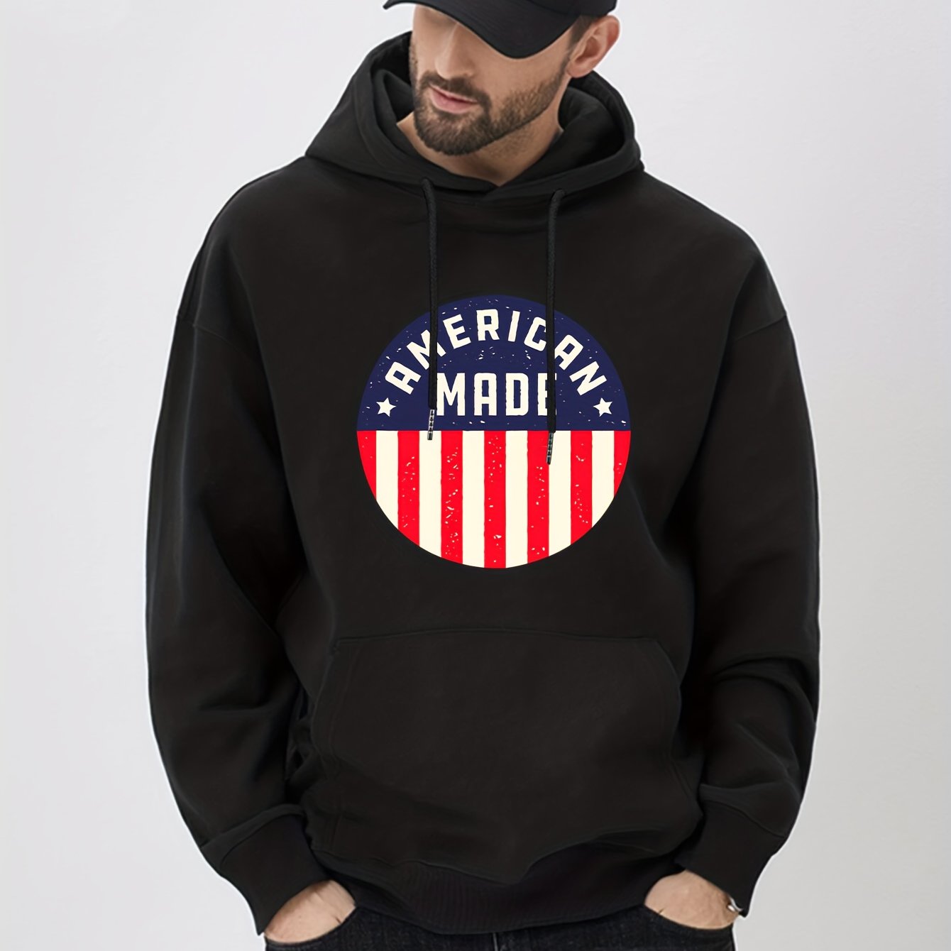 Graphic Print Hoodie for Men
