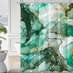 Waterproof Green Marble Bath Curtain 72'' x 72''