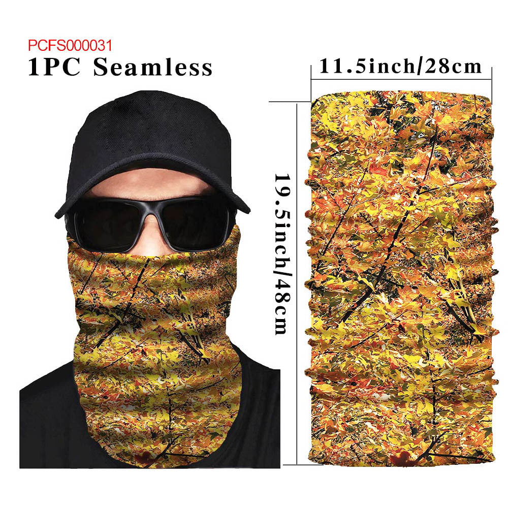 Golden Fall Leaf Neck Gaiter Sun Protection Dust Mask