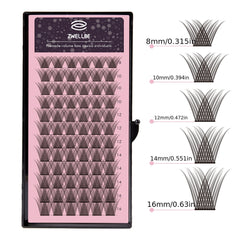 72 Clusters D Curling False Eyelashes Large Volume Extension