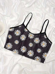 Floral Print Pajama Set Cami Top & Shorts Women's Sleepwear