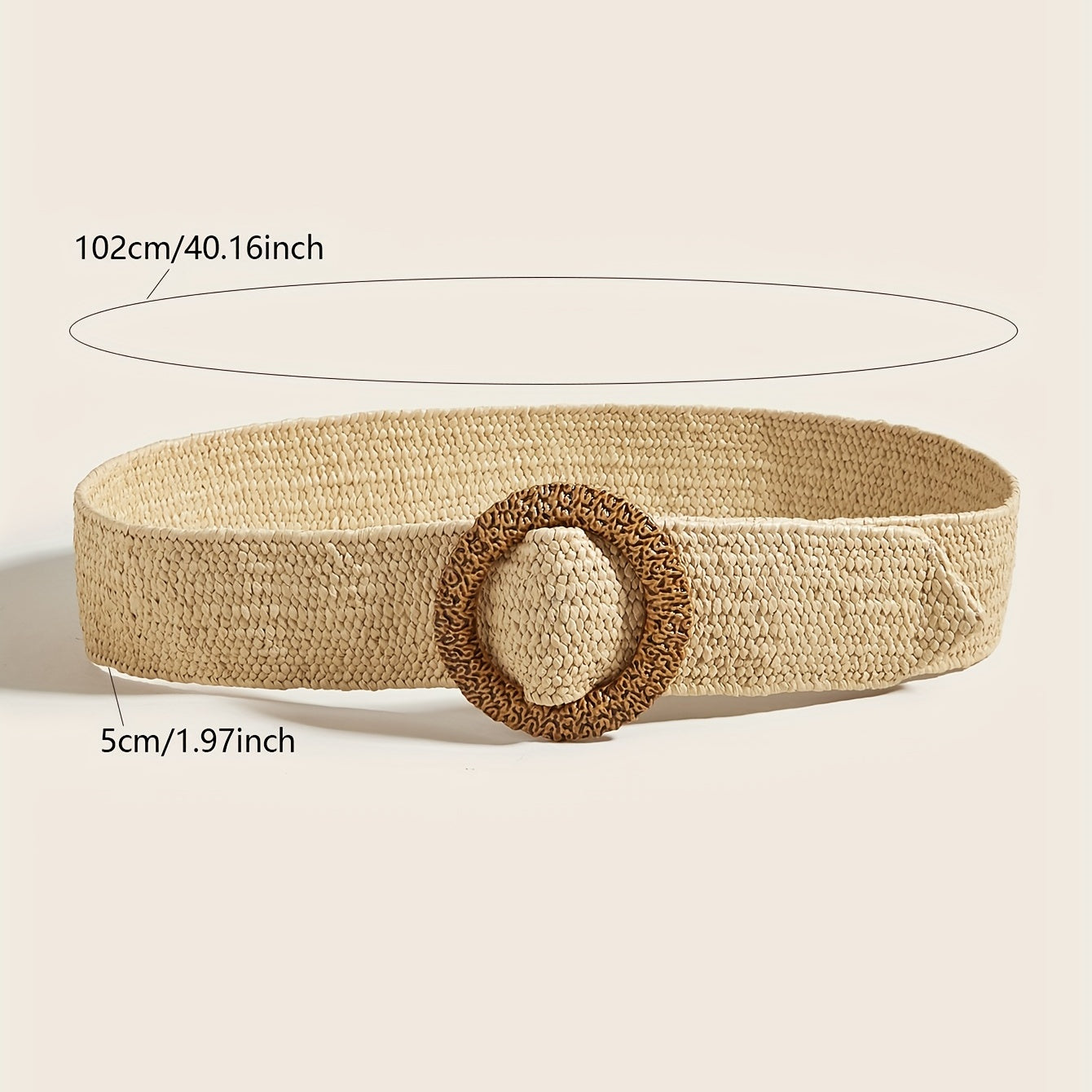 Straw Woven Belt Beach Elastic Pants Belt Bohemian Style