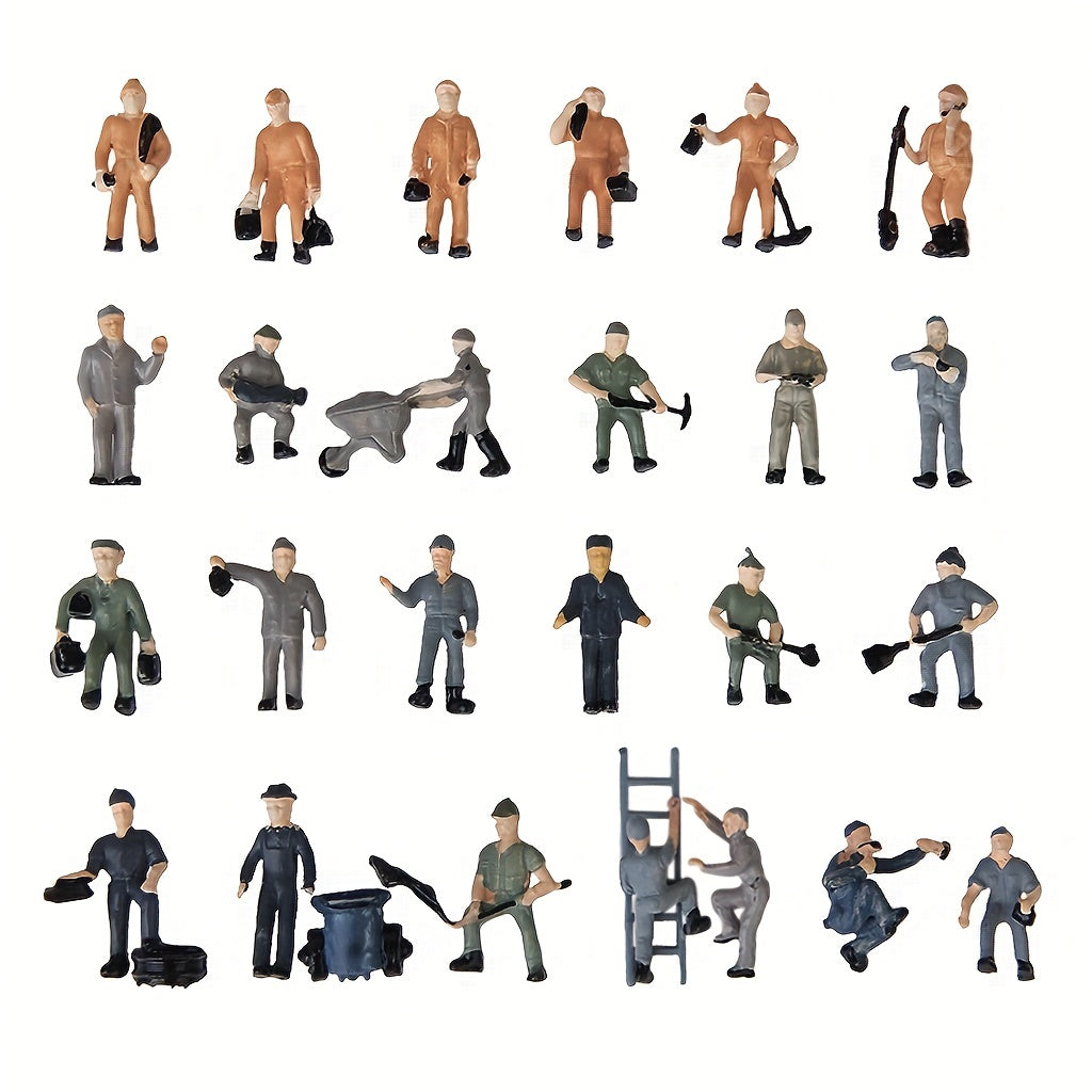 1/87 Railway Worker Model Set - Fun Toy For Kids