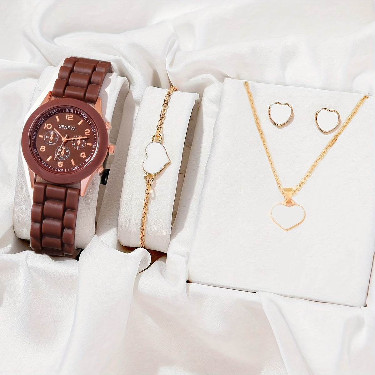 Student Silicone Watch & Heart Jewelry Set