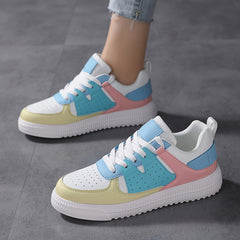 Women's Block Skate Shoes Lightweight Breathable Sneakers For Outdoor Sports