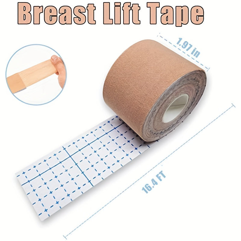 Waterproof Breast Lift Tape & Nipple Pasties Set for Strapless Dresses