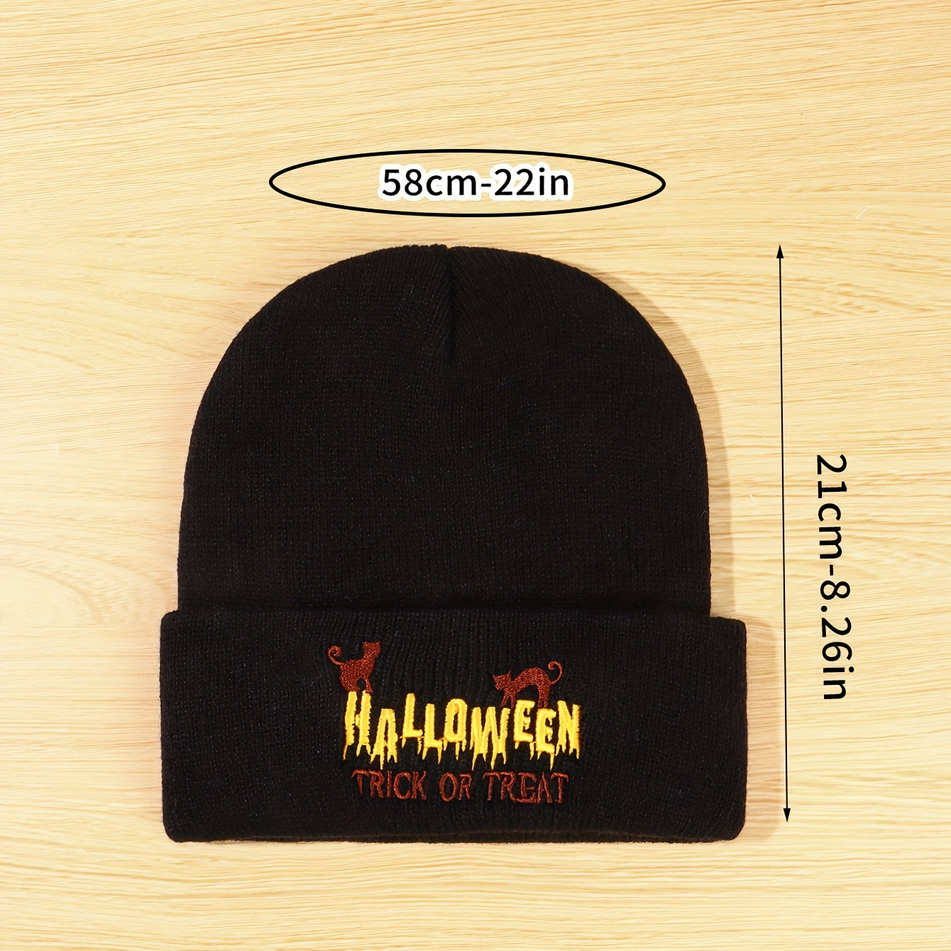 Y2K Demon Embroidery Knit Hat Hip Hop Skull Cap Warm Knit Beanies