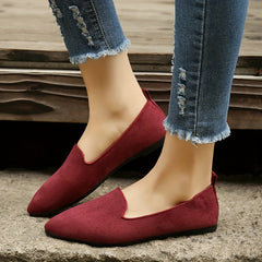 Women's Pointed Toe Ballet Shoes Lightweight Walking Flat Shoes
