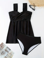 Cross Front Tankini Set