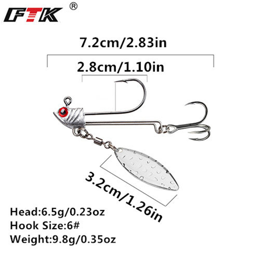 FTK Fishing Lures with Glitter Sequin for Saltwater and Freshwater Fishing