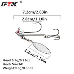 FTK Fishing Lures with Glitter Sequin for Saltwater and Freshwater Fishing