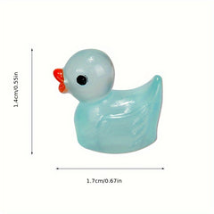 20pcs Resin Fluorescent Duck Landscape Ornaments Dollhouse Decorative DIY Crafts