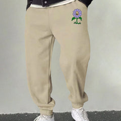 Men's Cartoon Flower Graphic Sweatpants Loose Joggers