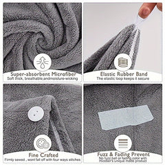 Absorbent Microfiber Hair Towel Quick Drying Sports Towel for Yoga Fitness