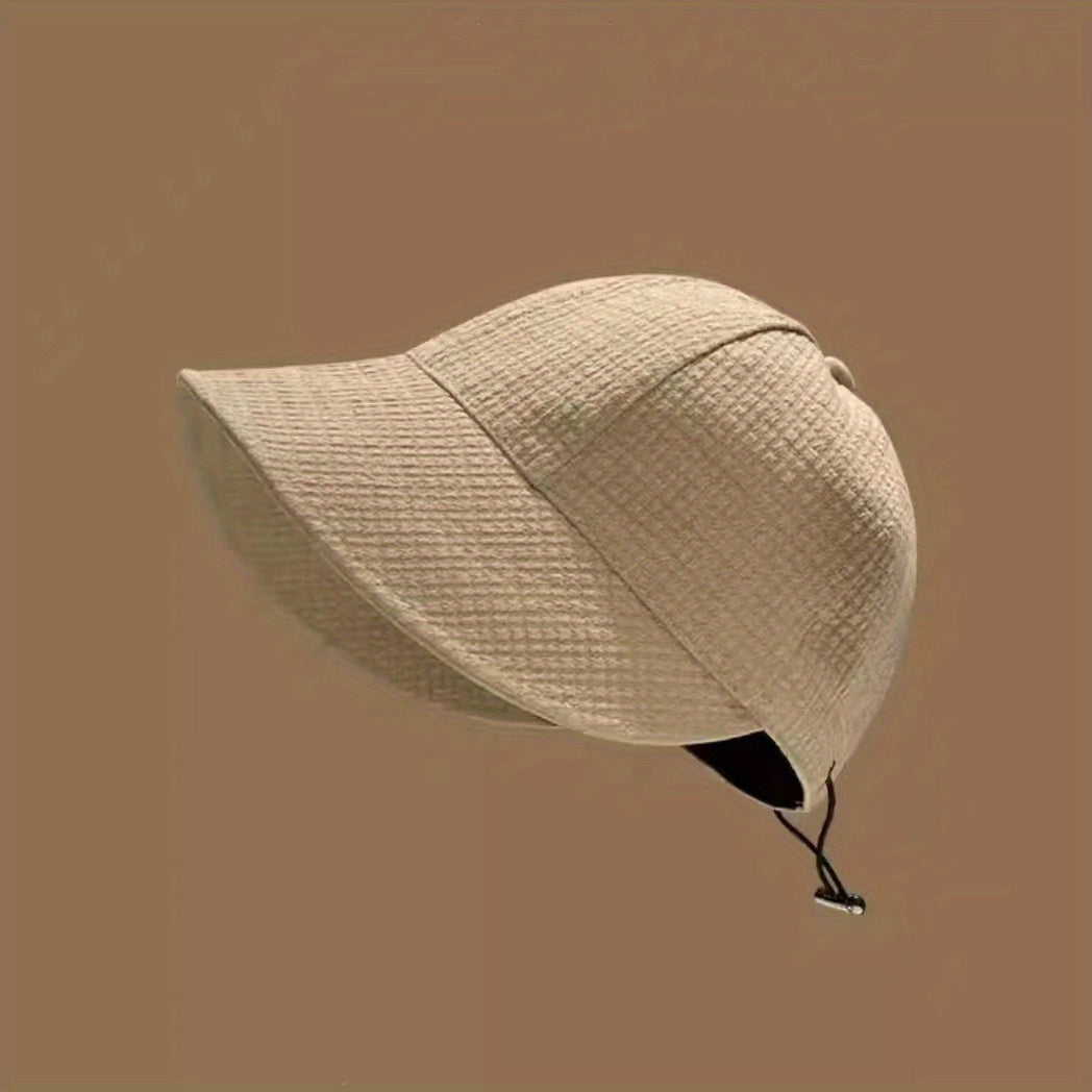 Casual Bucket Hat Wide Brim Sunscreen Baseball Cap for Women